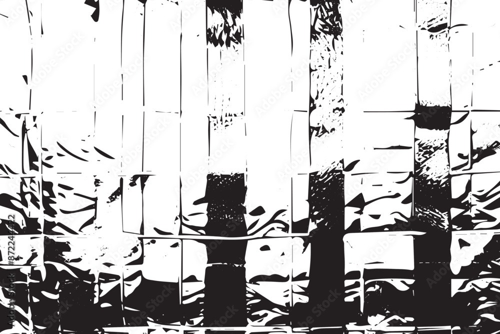 black and white grunge textured weaving context foil sheepskin canvas