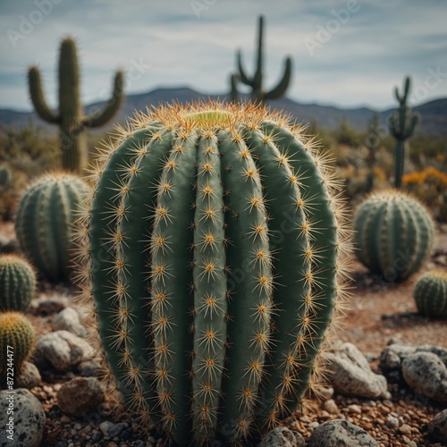 Desert Giants: Majestic Saguaro Cacti Under the Sun
 photo