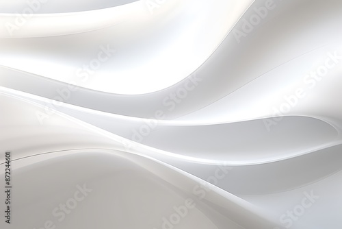 A white wavy surface with a few curves 