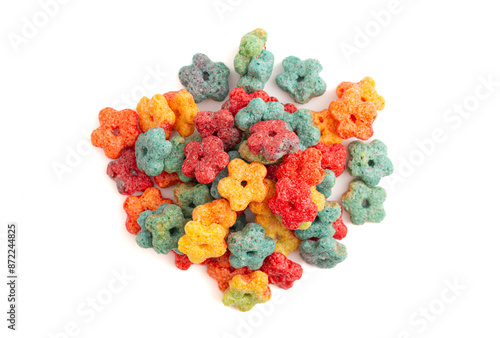 Cuadro en lienzo Sweet Rainbow Star Shaped Fruit Flavored Breakfast Cereal