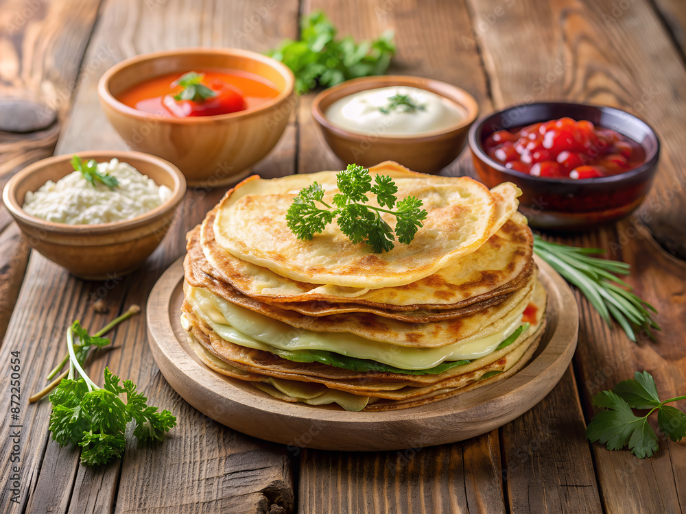 pancakes with cheese and honey pancakes with cheese and honey