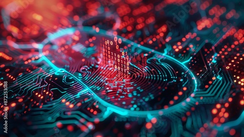 Abstract Circuit Board with...