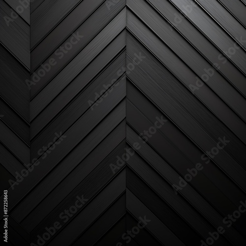 Fototapeta Naklejka Na Ścianę i Meble -  Futuristic, High Tech, dark background, with a herringbone block structure. Wall texture with a 3D parquet tile pattern. 3D render
