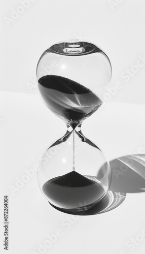 Hourglass symbol of time s relentless progression in the silent passage of moments