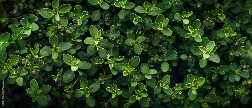 background banner filled with a heap of fresh thyme. background banner filled with a heap of fresh thyme.