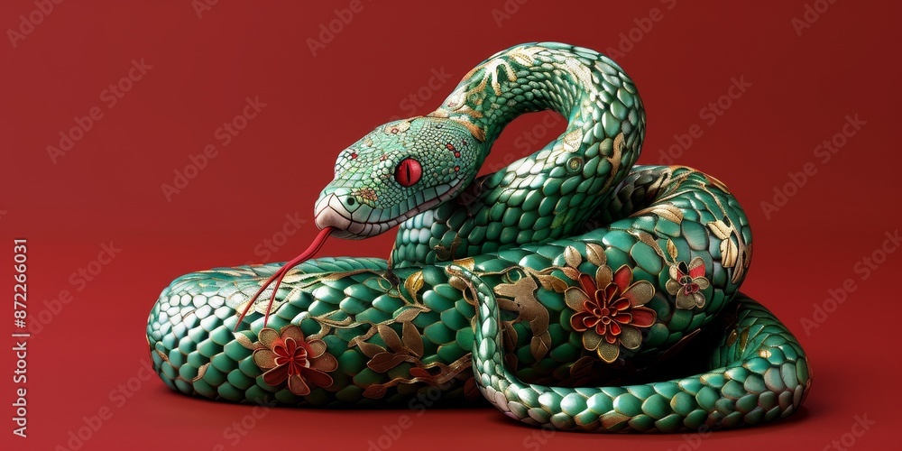 Chinese New Year sumbol: Green Wooden Snake Chinese New Year sumbol: Green Wooden Snake