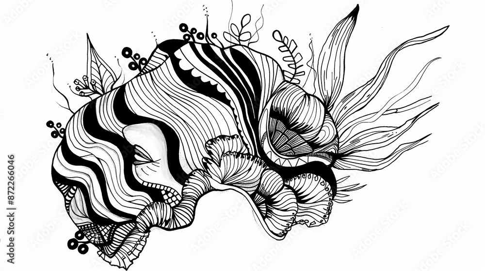 Adult colouring book page
Adult colouring book page