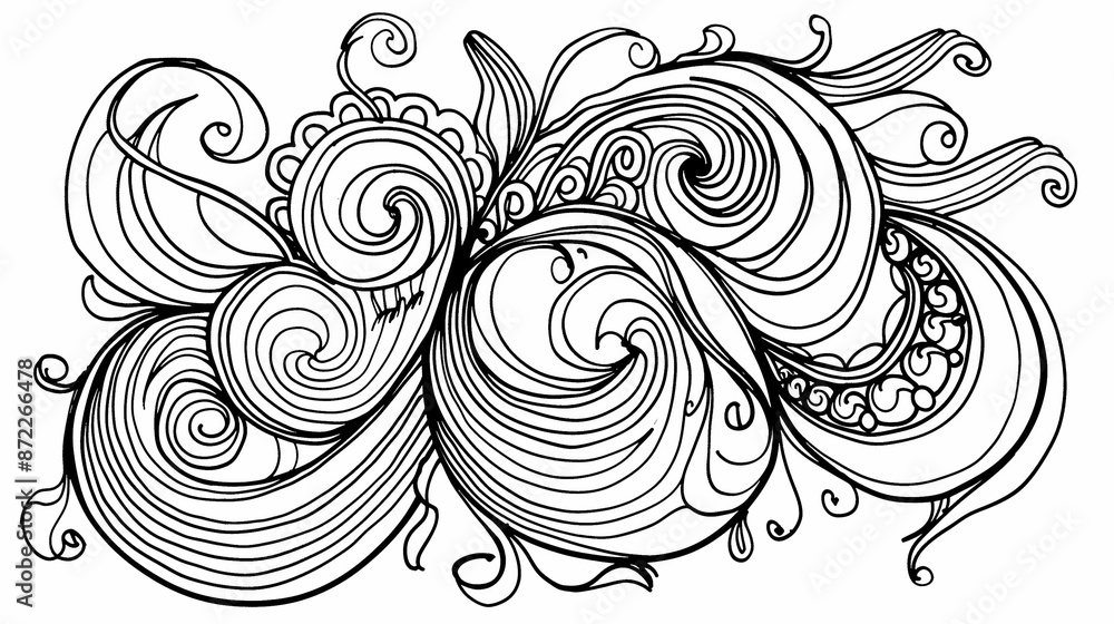 Fototapeta premium Adult colouring book page 