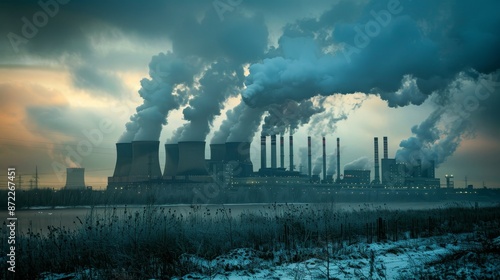 Smog and smoke from industr...