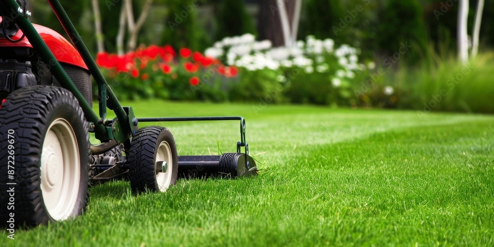 Fototapeta premium lawn mowing service