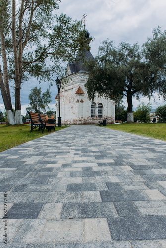 grass, path, road, stone, park, walkway, sidewalk, brick, pavement, pathway, landscape, nature, concrete, texture, paving, summer, street, tree, tobolsk photo