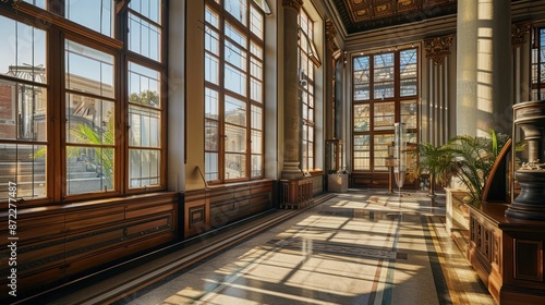 historical museum upgraded with energy-efficient windows that are crafted to look period-appropriate while offering modern thermal insulation, preserving both heritage and comfort © Salman