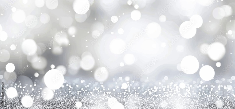 Abstract white bokeh lights on a light grey background with a blur of defocused lights for a Christmas and New Year concept, space for text or a banner design Generative AI Abstract white bokeh lights on a light grey background with a blur of defocused lights for a Christmas and New Year concept, space for text or a banner design Generative AI