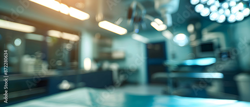 Blurred background of a modern operating room, background.