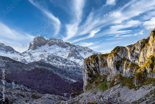 mountains in the snow