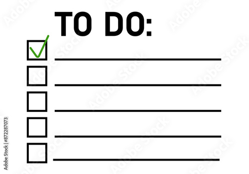 Lista de tareas con tic verde