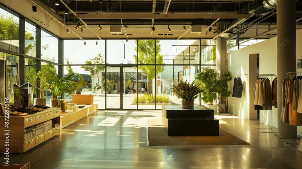 sustainable fashion showroom featuring floor-to-ceiling energy-efficient windows that enhance natural lighting without the heat penalty sustainable fashion showroom featuring floor-to-ceiling energy-efficient windows that enhance natural lighting without the heat penalty