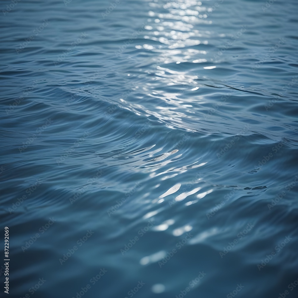 Rippling blue water surface with light reflections Rippling blue water surface with light reflections