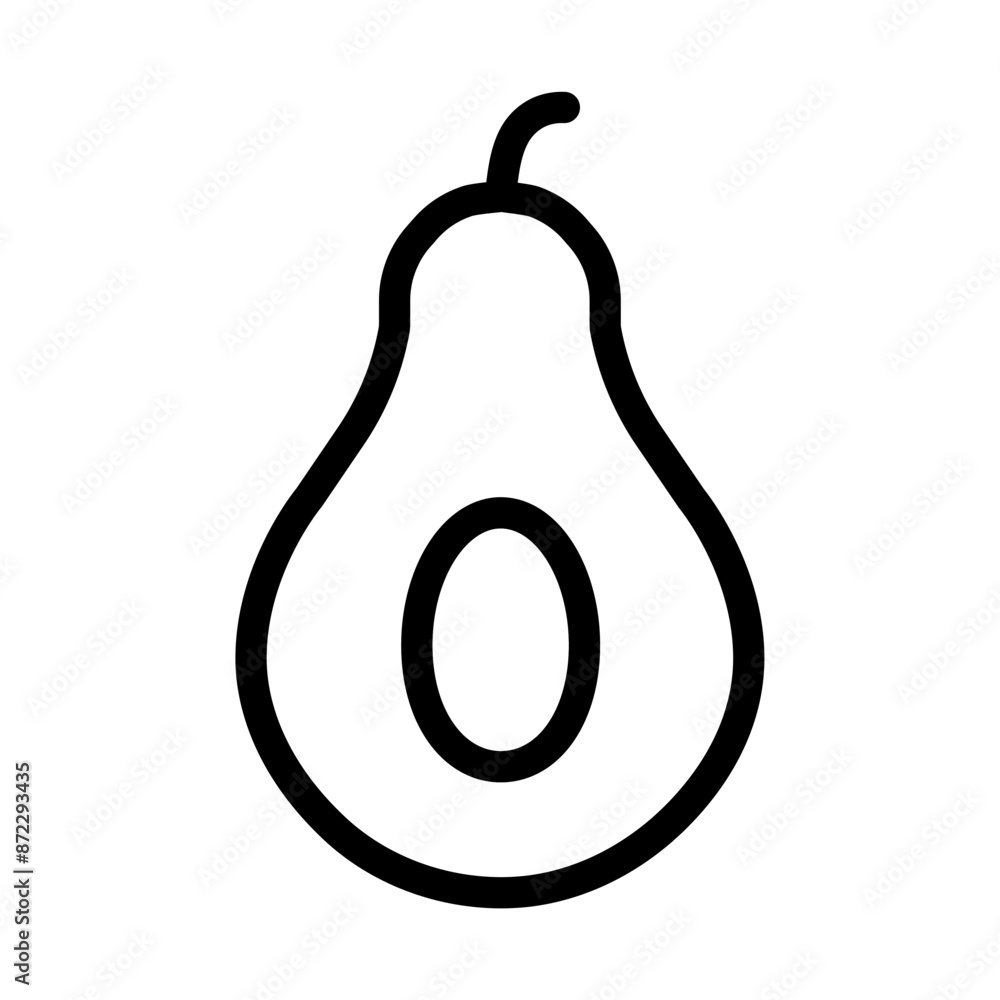 avocado icon design in filled and outlined style avocado icon design in filled and outlined style