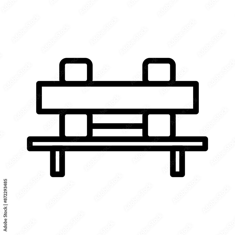 Bench icon design in filled and outlined style Bench icon design in filled and outlined style
