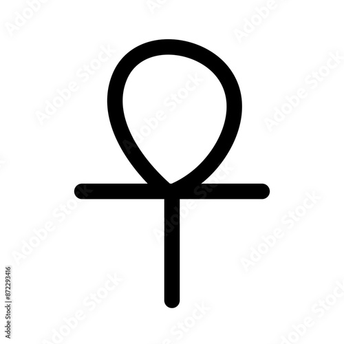 Ankh icon design in filled and outlined style