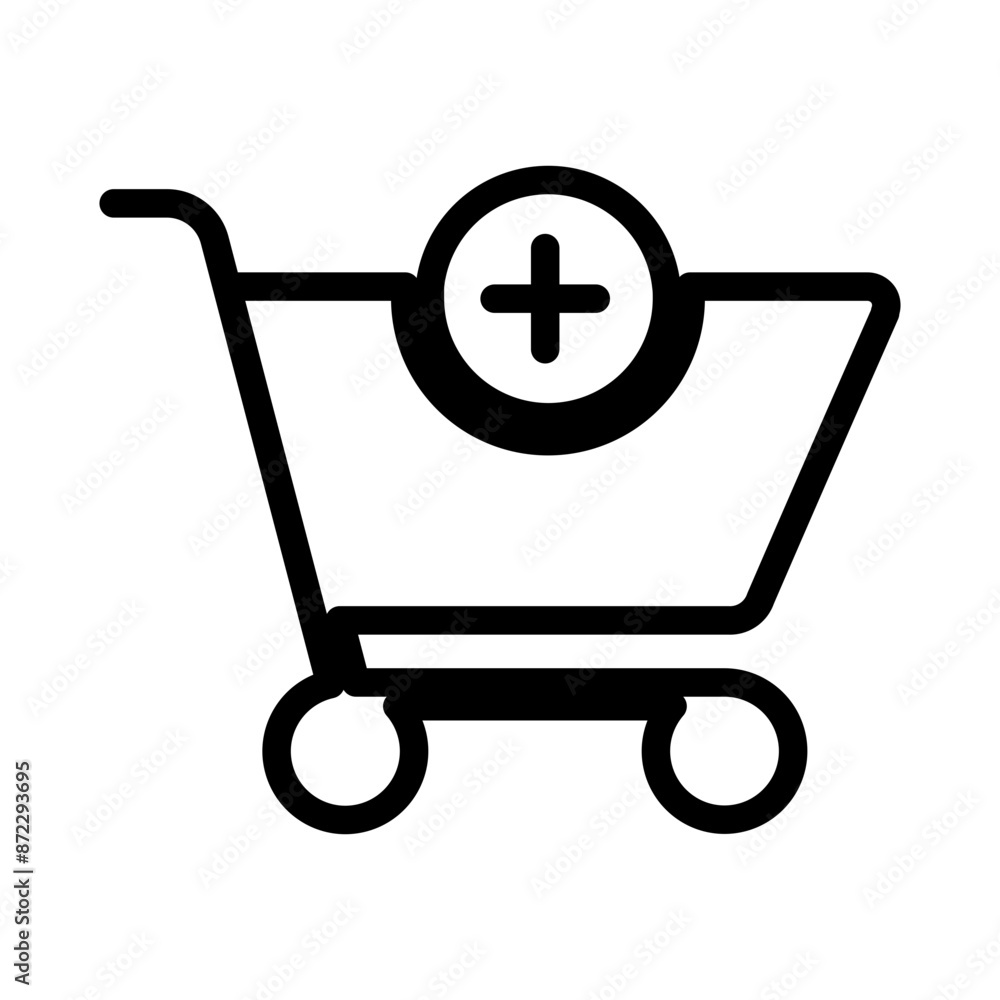 Cart download icon design in filled and outlined style Cart download icon design in filled and outlined style