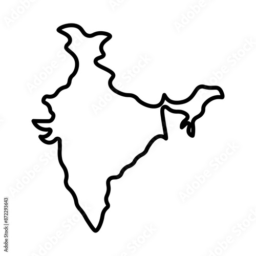 Indian map icon design in filled and outlined style