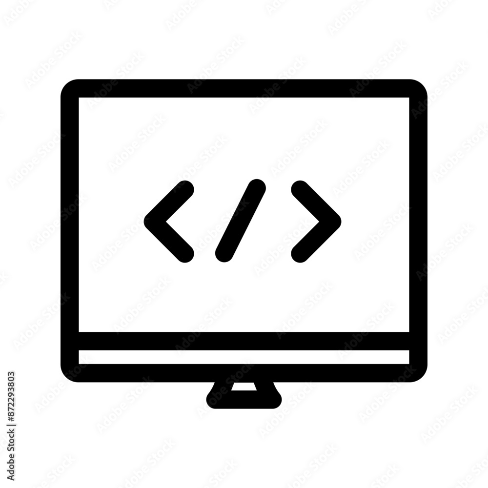 coding program icon design in filled and outlined style coding program icon design in filled and outlined style