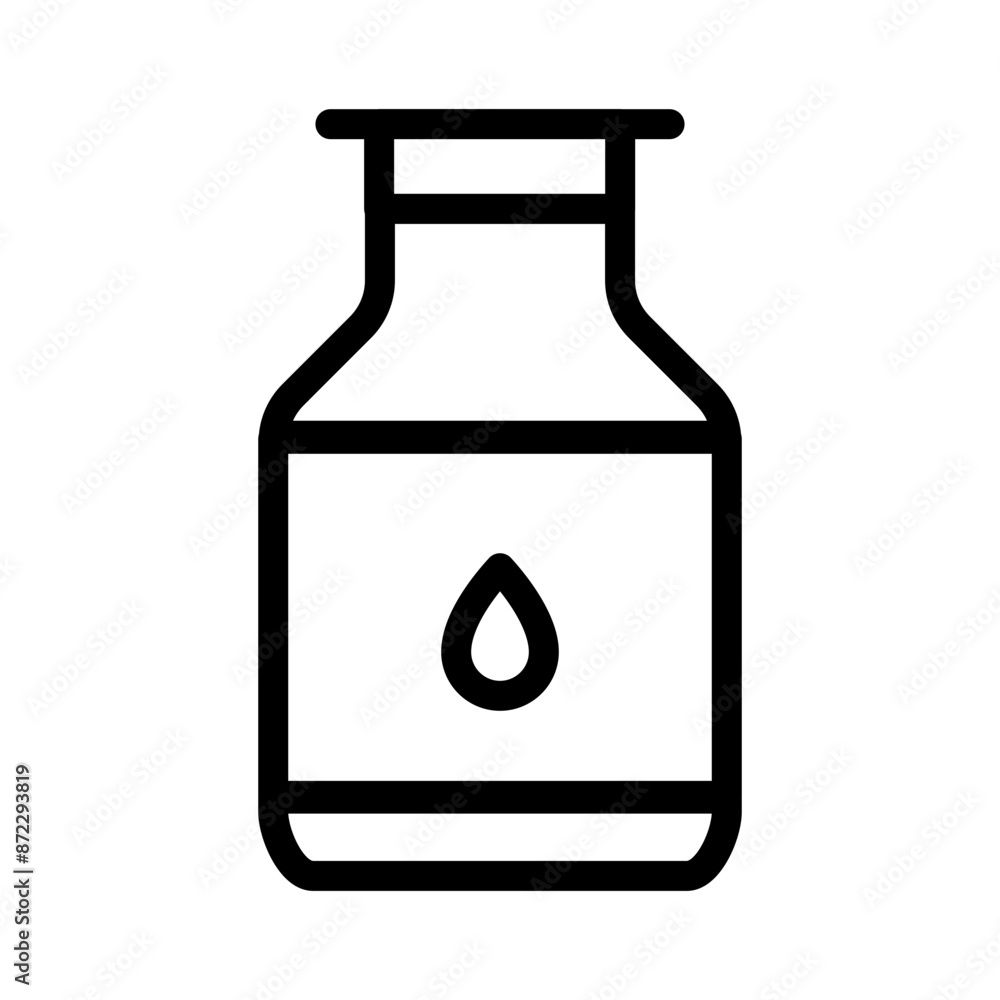 milk can container icon design in filled and outlined style