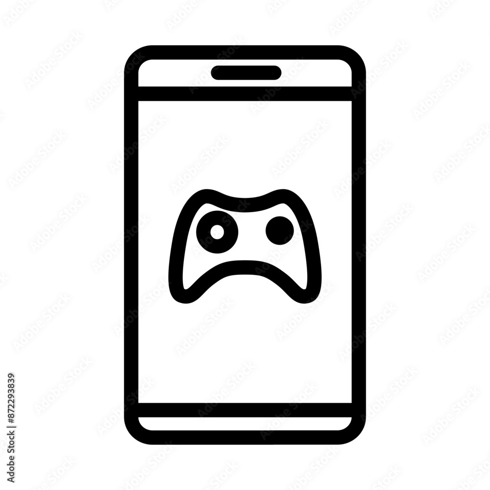 mobile phone game icon design in filled and outlined style mobile phone game icon design in filled and outlined style