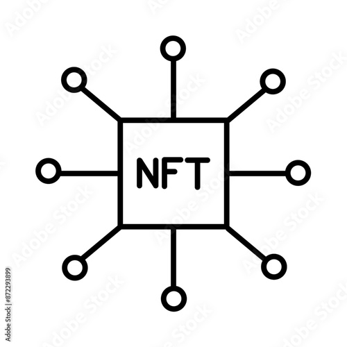 NFT wallet icon design in filled and outlined style