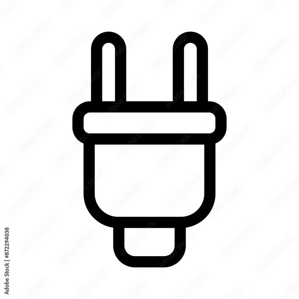 Plug icon design in filled and outlined style Plug icon design in filled and outlined style