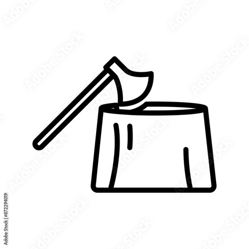 Deforestation icon design in filled and outlined style