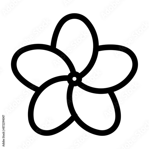 plumeria icon design in filled and outlined style