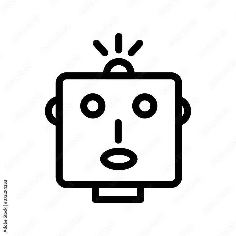 Robot Icon design in filled and outlined style