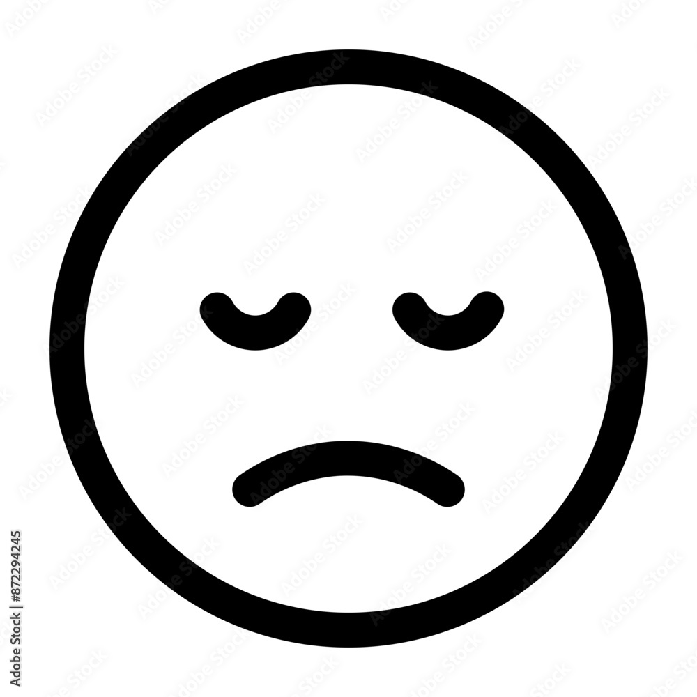sad icon design in filled and outlined style sad icon design in filled and outlined style