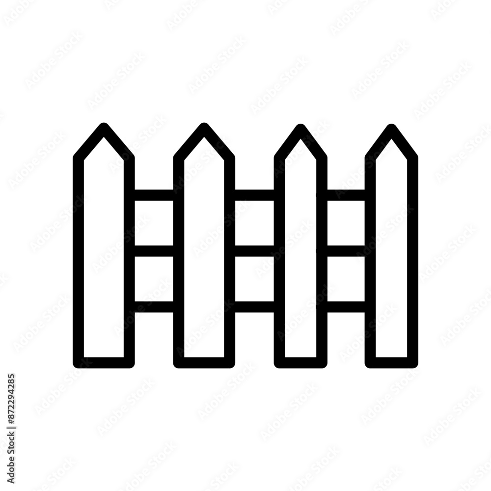 fence icon design in filled and outlined style fence icon design in filled and outlined style