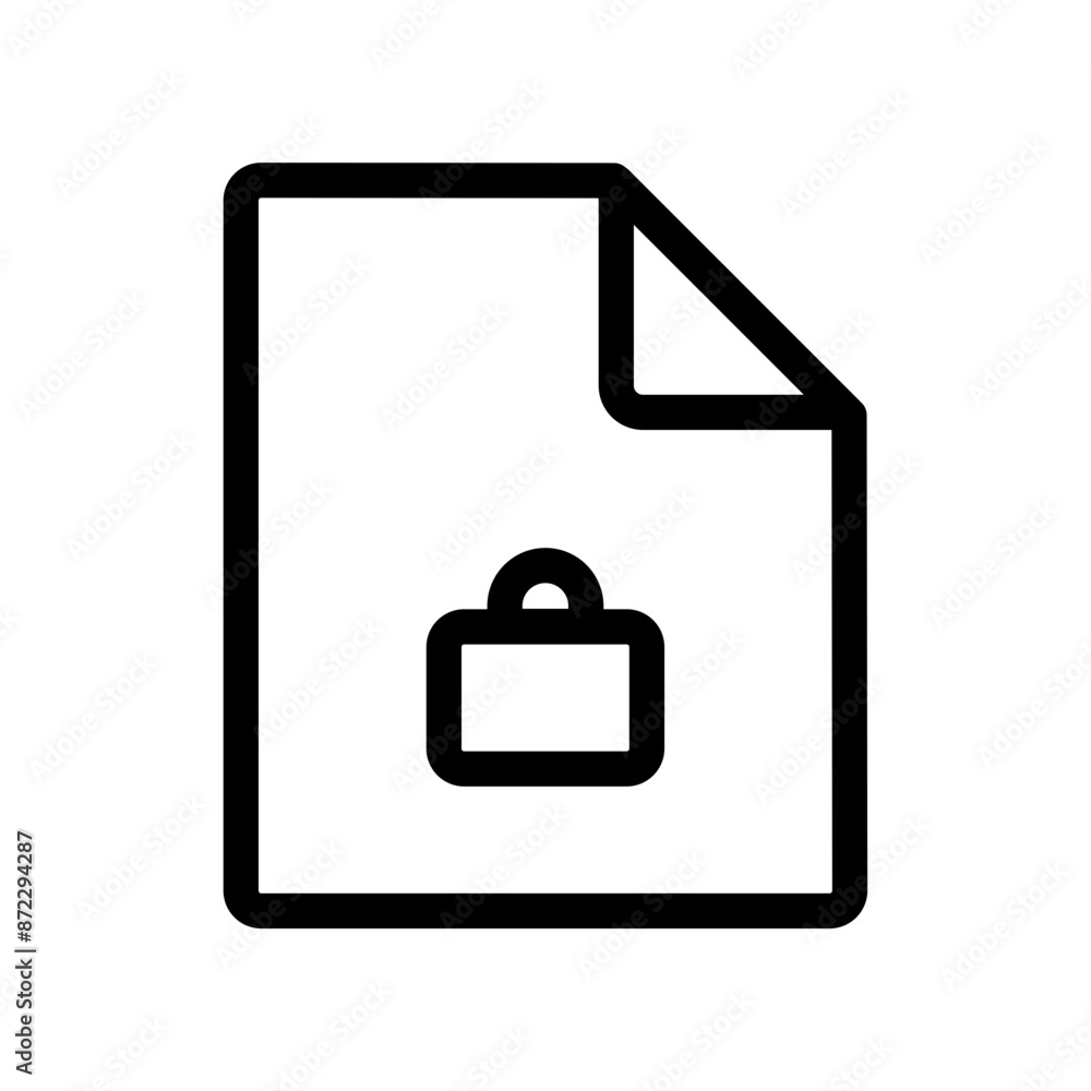 Files and Folders Security icon design in filled and outlined style Files and Folders Security icon design in filled and outlined style