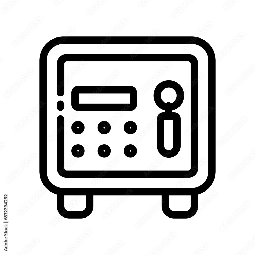 Safe box icon design in filled and outlined style Safe box icon design in filled and outlined style