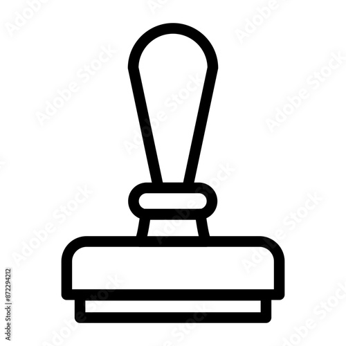 Rubber Stamp icon design in filled and outlined style
