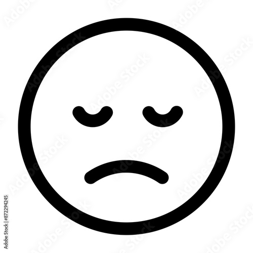 sad icon design in filled and outlined style