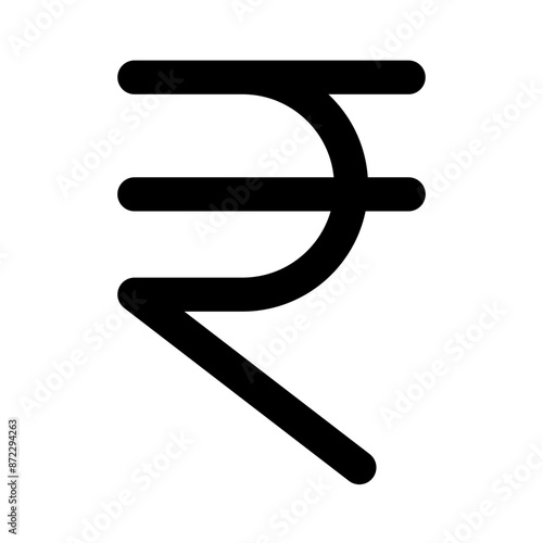rupee currency icon design in filled and outlined style
