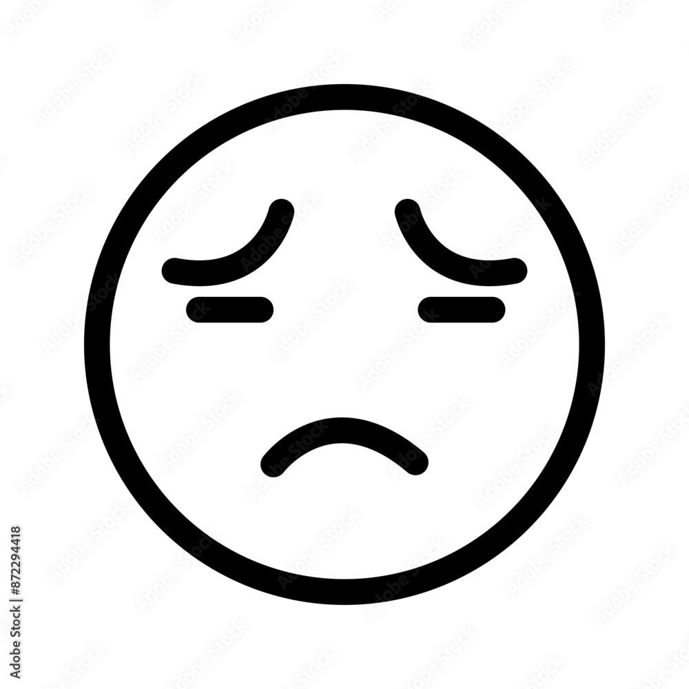 Guilty face emoji icon design in filled and outlined style Guilty face emoji icon design in filled and outlined style