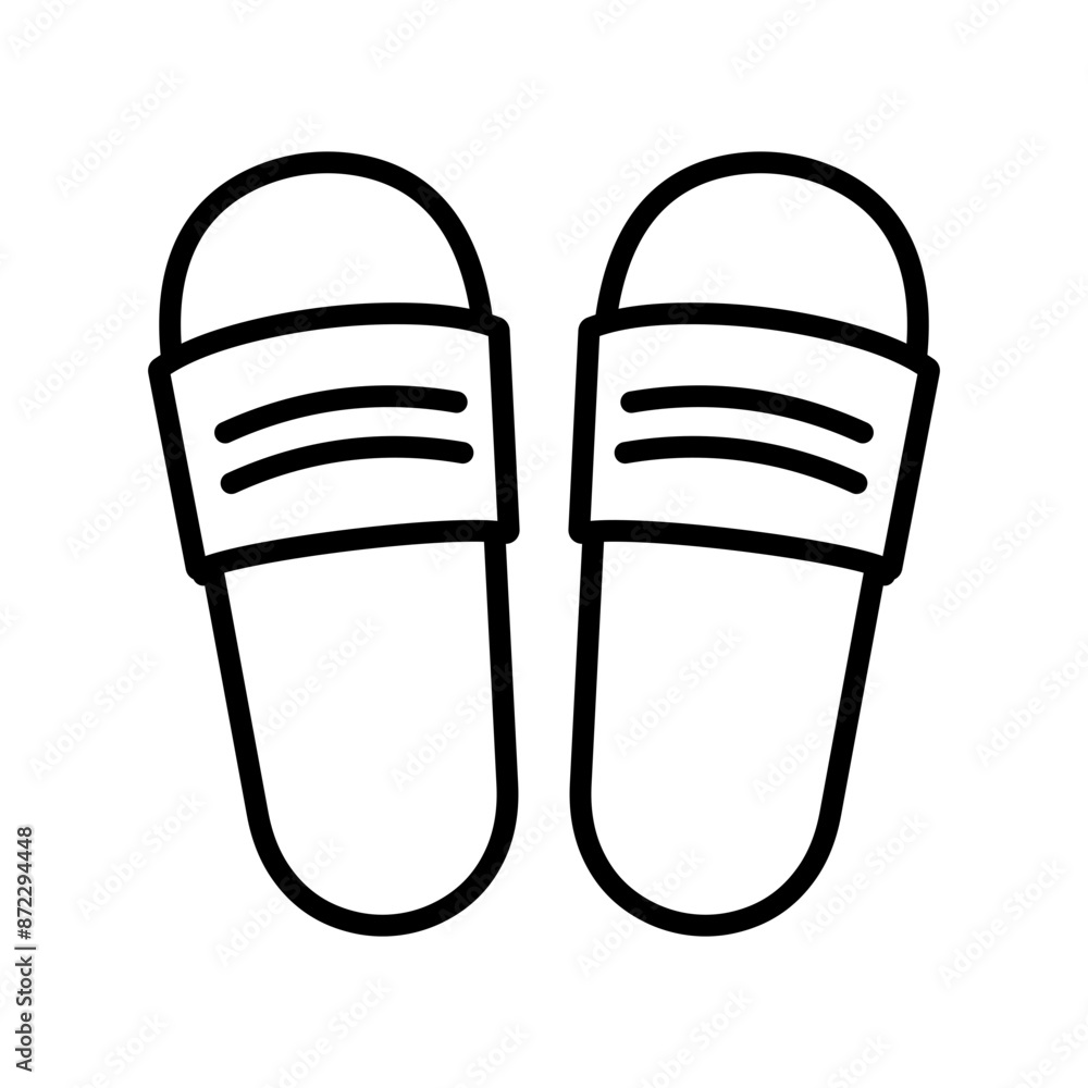 Slippers icon design in filled and outlined style Slippers icon design in filled and outlined style