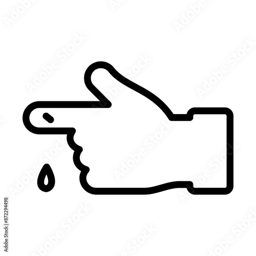 Hand with blood drop icon design in filled and outlined style