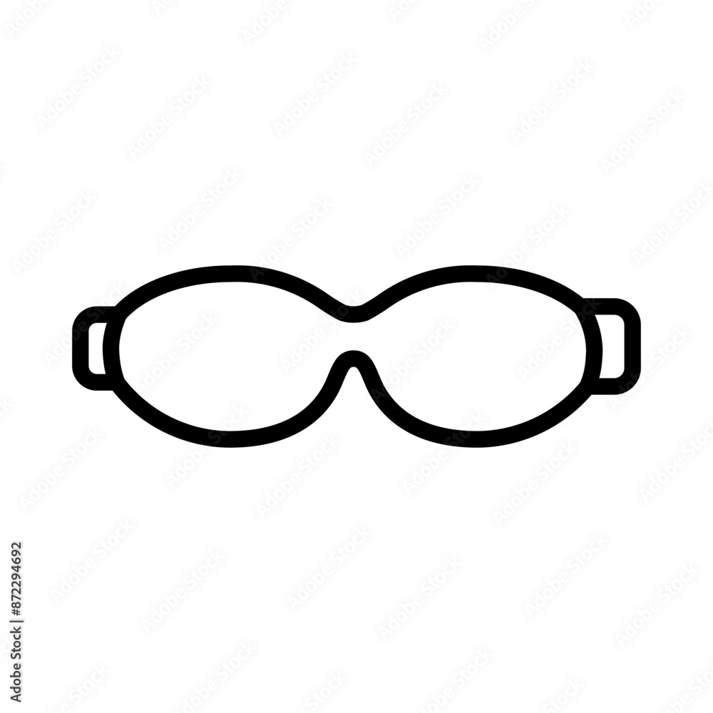 Fototapeta premium Swimming Glasses icon design in filled and outlined style
