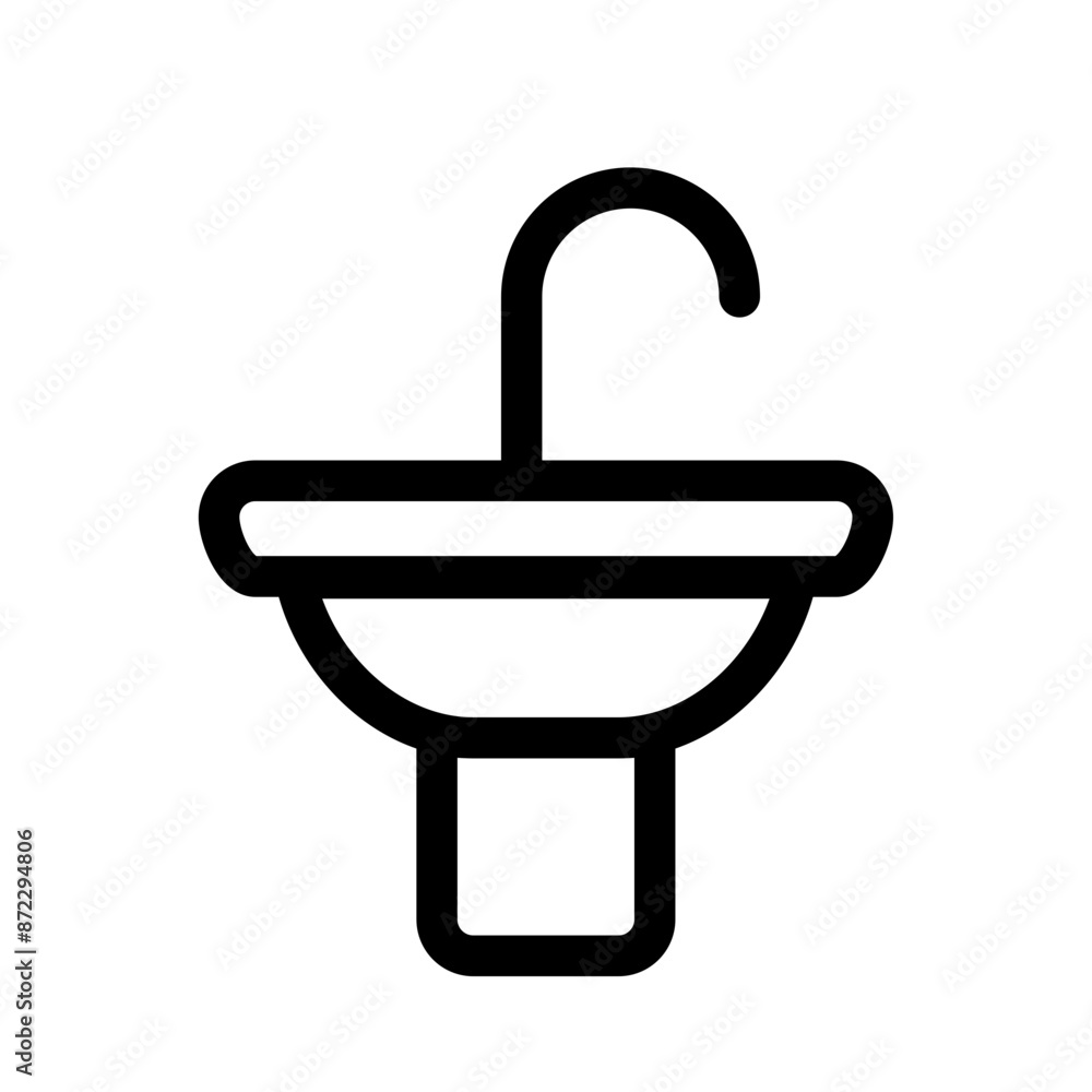 washbasin icon design in filled and outlined style washbasin icon design in filled and outlined style