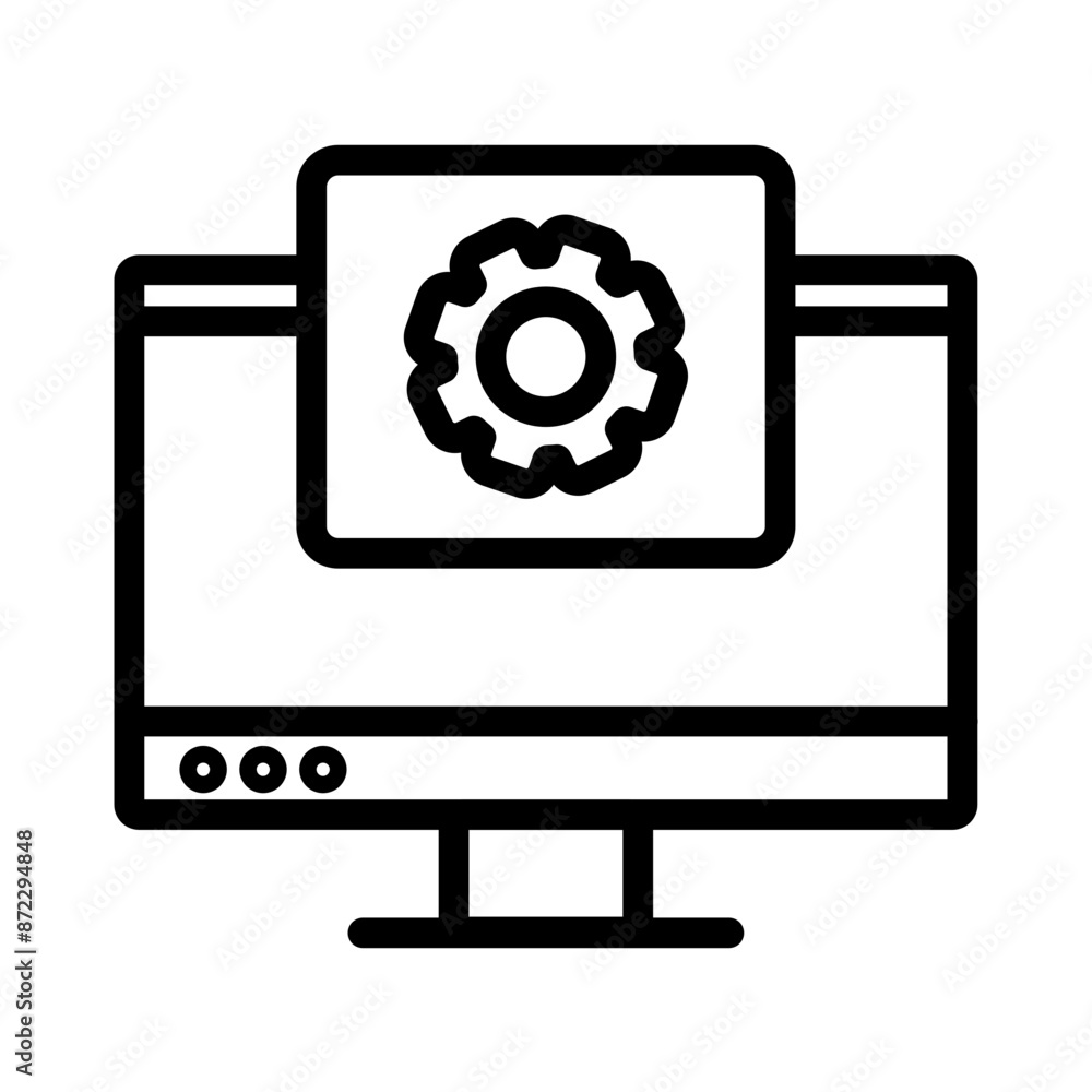 Web development icon design in filled and outlined style Web development icon design in filled and outlined style