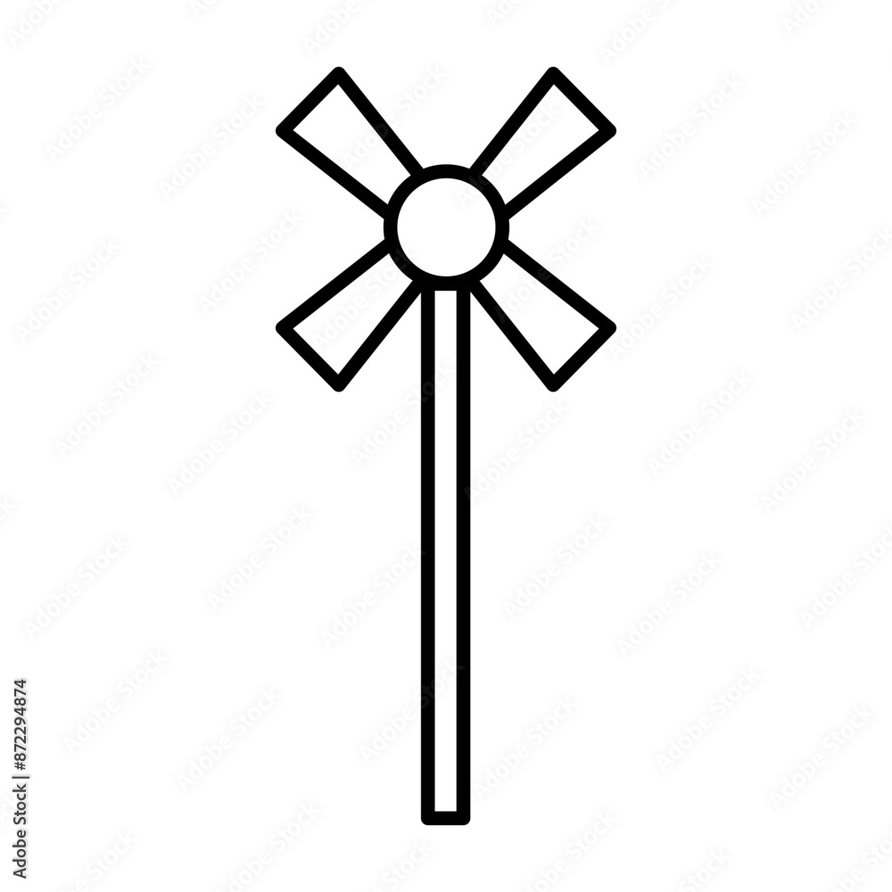 Windmill icon design in filled and outlined style Windmill icon design in filled and outlined style