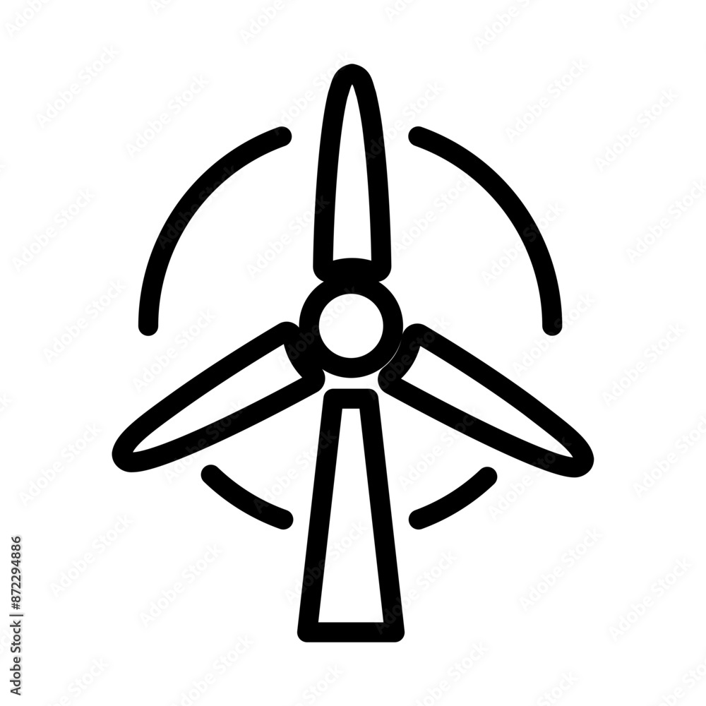 Wind turbine icon design in filled and outlined style Wind turbine icon design in filled and outlined style